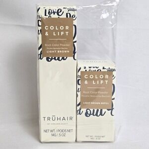 Truhair Color & Lift Root Color Powder Light Brown & 14g 0.5oz & Refill New